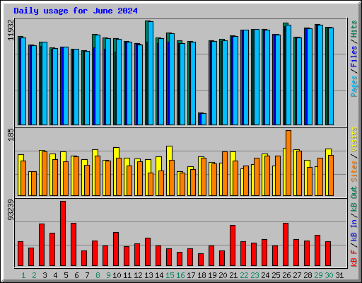 Daily usage for June 2024