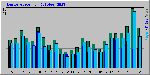 Hourly usage for October 2025
