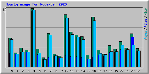 Hourly usage for November 2025
