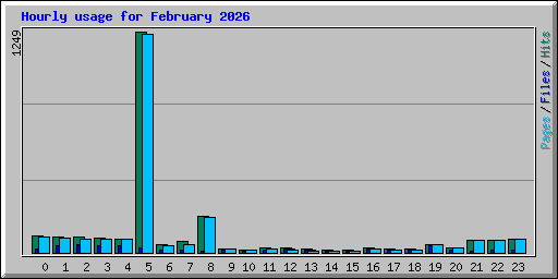 Hourly usage for February 2026