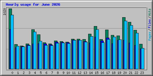 Hourly usage for June 2026