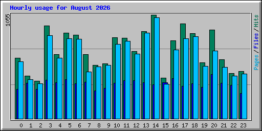 Hourly usage for August 2026