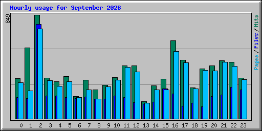 Hourly usage for September 2026